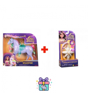 Set vantaggioso: Unicorn Academy unicorno da pettinare Wildstar 24 cm + collana con anello