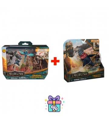 Set vantaggioso: Dragon Trainer multibalení figure + drago e Viking Gronkio e Gambedipesce