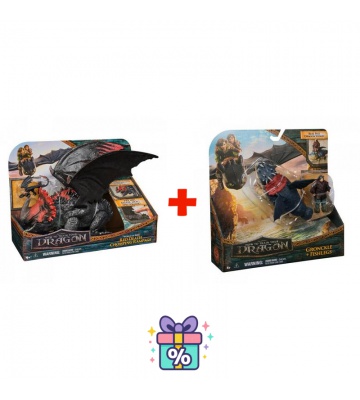 Set conveniente: Dragon Trainer grande drago Morte Rossa + drago e Viking Gronkio e Gambedipesce