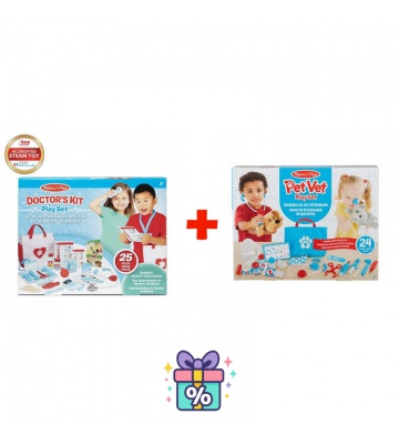 Set vantaggioso: gioco del dottore di Melissa & Doug + gioco del veterinario