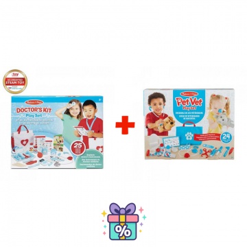 Set vantaggioso: gioco del dottore di Melissa & Doug + gioco del veterinario