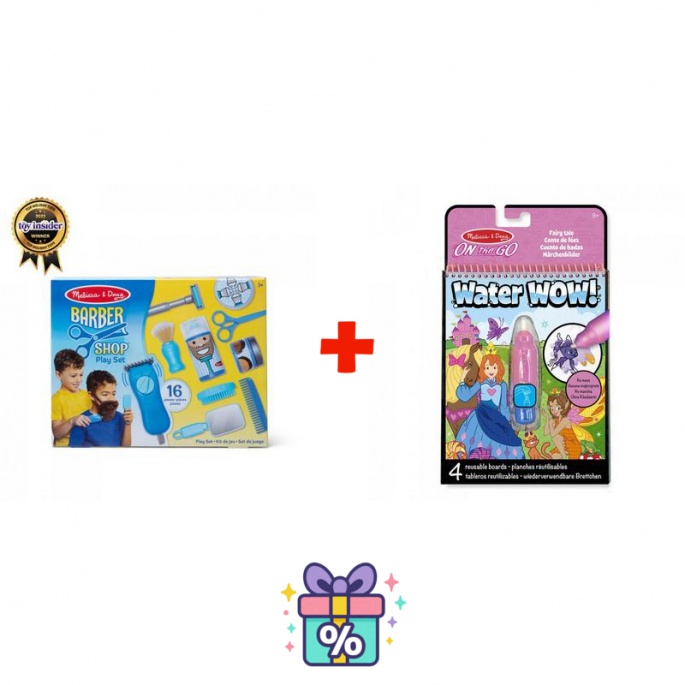 OFFERTA: Gioco del barbiere Melissa & Doug + Water WOW magia con l'acqua fiabe GRATIS