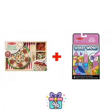 OFFERTA: Set festa della pizza Melissa & Doug + Water WOW magie con l'acqua fiabe IN OMAGGIO
