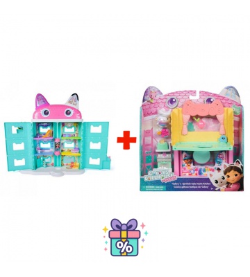 Set conveniente: Grande Casa del film Gabby’s Dollhouse + Stanza da gioco Cucina