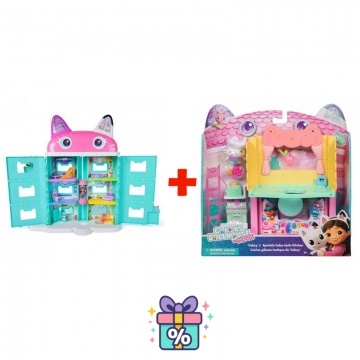 Set conveniente: Grande Casa del film Gabby’s Dollhouse + Stanza da gioco Cucina