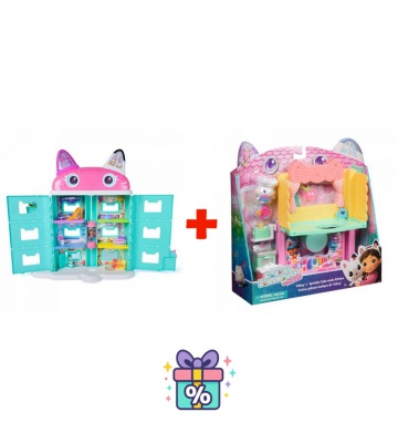 Set vantaggioso: Casa delle Bambole di Gabby nel film: grande casa del film + cucina per la grande casa