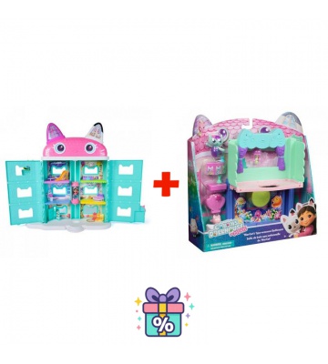 Set conveniente: Gabby’s Dollhouse nel film: grande casa dal film + bagno per la grande casa