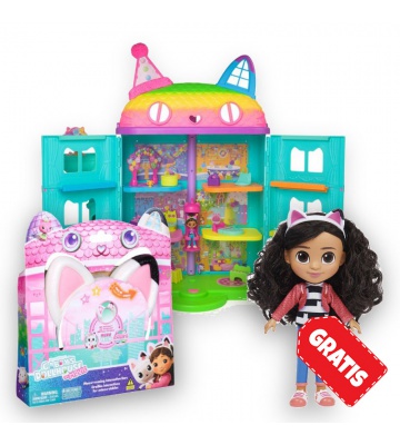PROMOZIONE: Gabby’s Dollhouse grande casa festa + orecchie con effetti + bambola da pettinare GRATIS