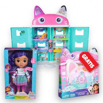 OFFERTA: Gabby’s Dollhouse grande casa del film + bambola interattiva + orecchie GRATIS