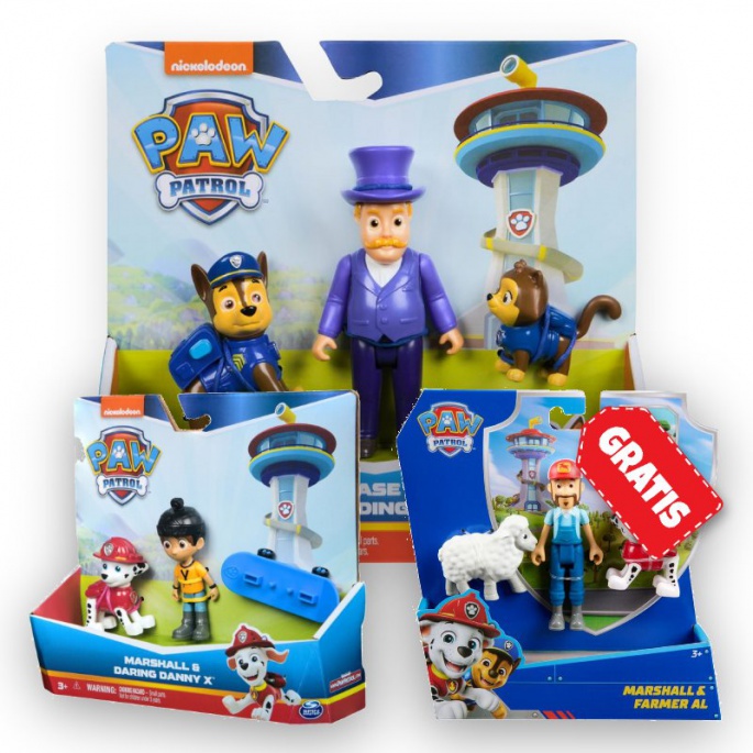OFFERTA: Paw Patrol Humdinger e Chase + Audace Danny X e Marshall + Marshal e Farmer Al Gratuito
