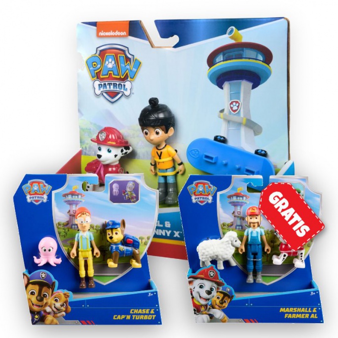 OFFERTA: Paw Patrol Danny X e Marshall + Chase e Turbot + Marshal e il contadino Al GRATIS