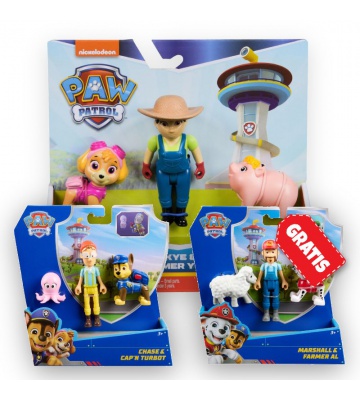 OFFERTA: Paw Patrol Yumi e Skye + Chase e il Capitano Turbot + Marshal e il contadino Al GRATIS