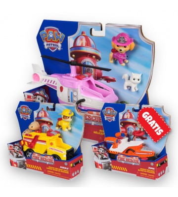 OFFERTA: Veicoli Paw Patrol Fire Rescue Skye + Rubble + Zuma GRATIS
