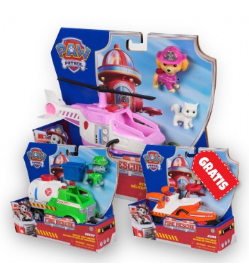 OFFERTA: veicoli Fire Rescue Paw Patrol Skye + Rocky + Zuma GRATIS