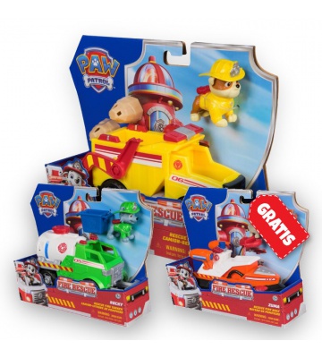 OFFERTA: veicoli Paw Patrol Fire Rescue Rubble + Rocky + Zuma GRATIS