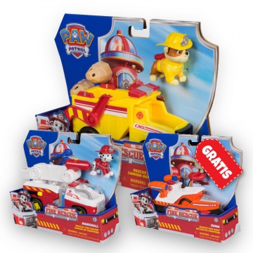 OFFERTA: veicoli Paw Patrol Fire Rescue Rubble + Marshall + Zuma GRATIS