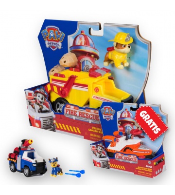 OFFERTA: veicoli Paw Patrol Fire Rescue Rubble + Chase + Zuma GRATIS