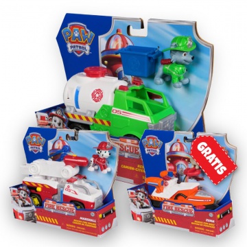 OFFERTA: veicoli Paw Patrol Fire Rescue Rocky + Marshall + Zuma GRATIS