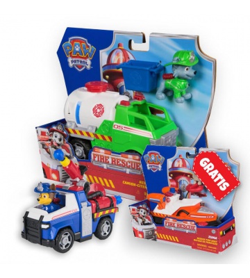 OFFERTA: veicoli Paw Patrol Fire Rescue Rocky + Chase + Zuma GRATIS