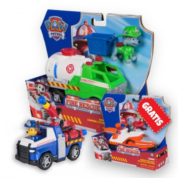 OFFERTA: veicoli Paw Patrol Fire Rescue Rocky + Chase + Zuma GRATIS