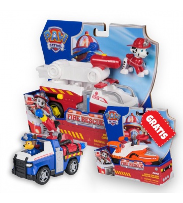OFFERTA: veicoli Paw Patrol Fire Rescue Marshall + Chase + Zuma GRATIS