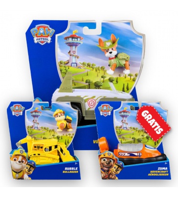 OFFERTA: veicoli base Paw Patrol Tracker + Rubble + Zuma GRATIS
