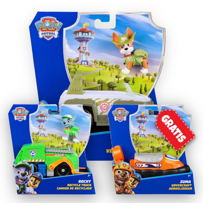 OFFERTA: veicoli base Paw Patrol Tracker + Rocky + Zuma GRATIS