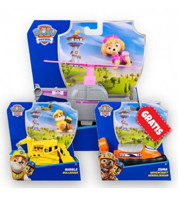 OFFERTA: Paw Patrol veicoli base Skye + Rubble + Zuma GRATIS