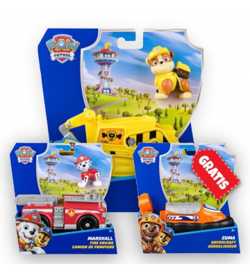 OFFERTA: Veicoli base Paw Patrol Rubble + Marshall + Zuma GRATIS