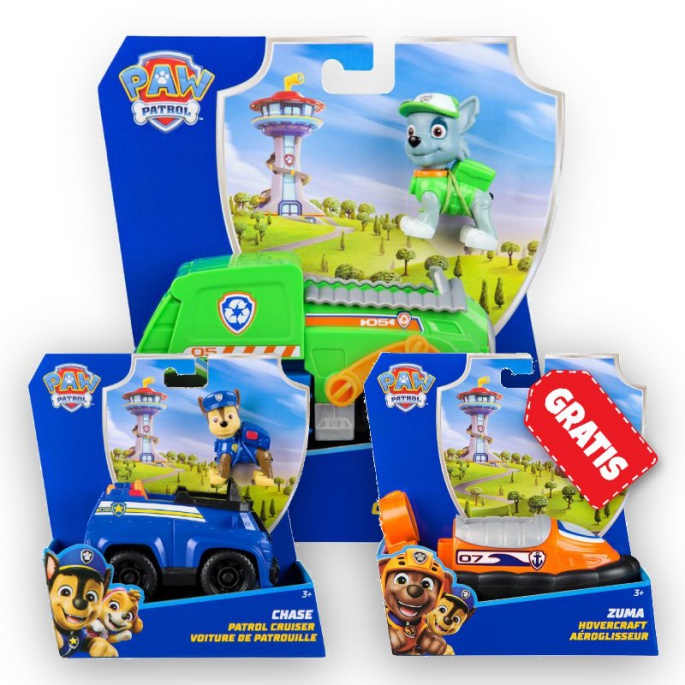 OFFERTA: veicoli base Paw Patrol Rocky + Chase + Zuma GRATIS