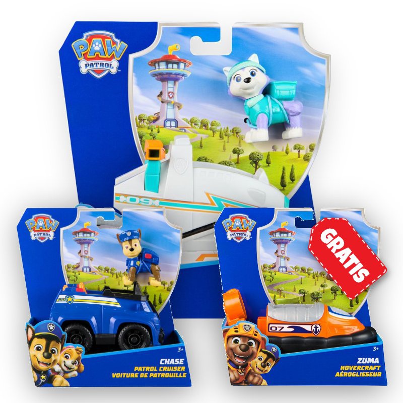 OFFERTA: veicoli base Paw Patrol Everest + Chase + Zuma GRATIS