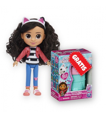 Offerta 1+1 Gabby’s Dollhouse bambola da pettinare Gabby + mini figurina nella casetta GRATIS