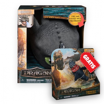 Set vantaggioso: Dragon Trainer maschera di Sdentato con suoni e luci + Gronkio e Gambedipesce