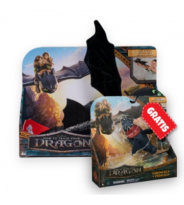 Set vantaggioso: Dragon Trainer peluche Sdentato abbracciante + Gronkio e Gambedipesce