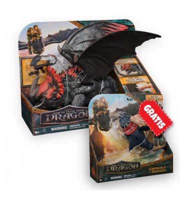Set conveniente: Dragon Trainer grande drago Morte Rossa + drago e Viking Gronkio e Gambedipesce