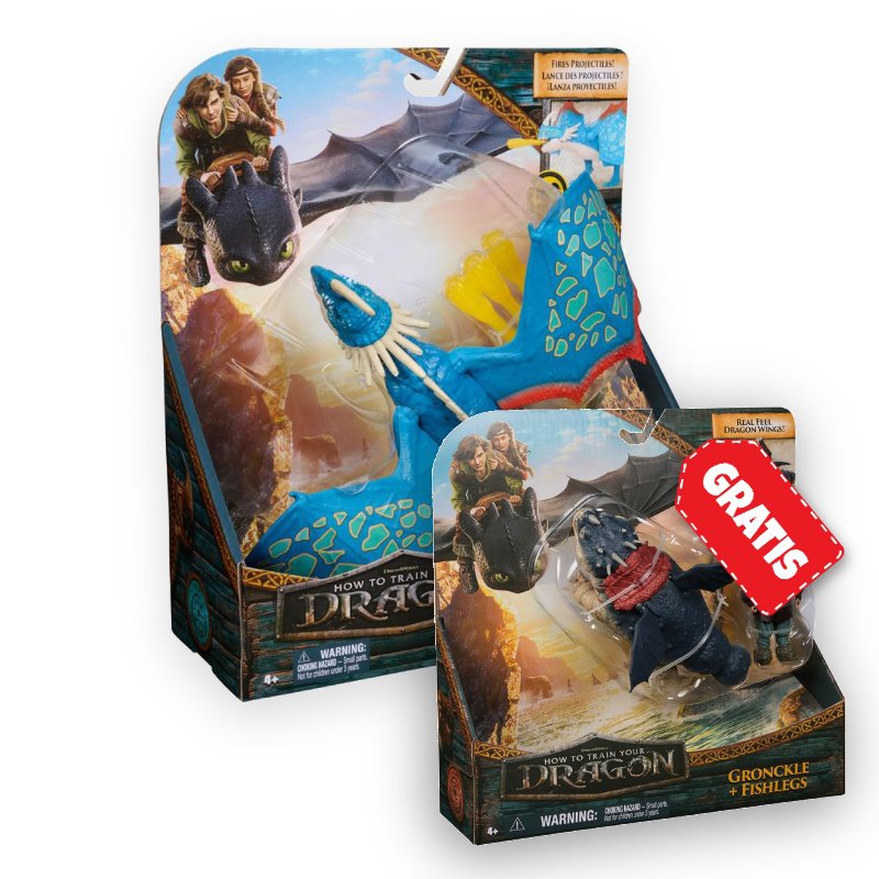 Set vantaggioso: Dragon Trainer Uncinato Mortale che spara frecce + Gronkio e Gambedipesce