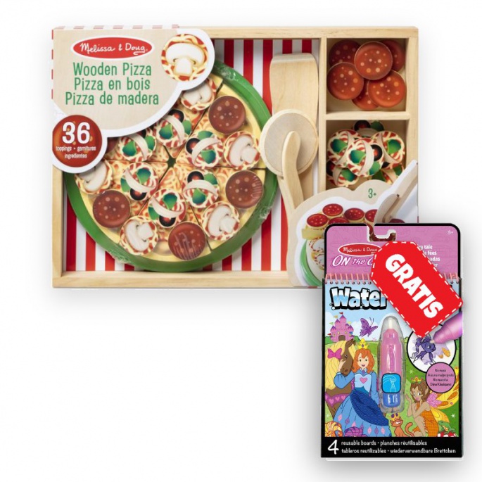 OFFERTA: Set festa della pizza Melissa & Doug + Water WOW magie con l'acqua fiabe IN OMAGGIO
