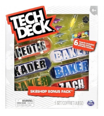 Tech Deck skateshop 6 pezzi con accessori Baker