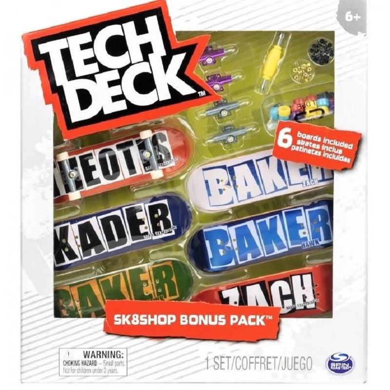 Tech Deck skateshop 6 pezzi con accessori Baker