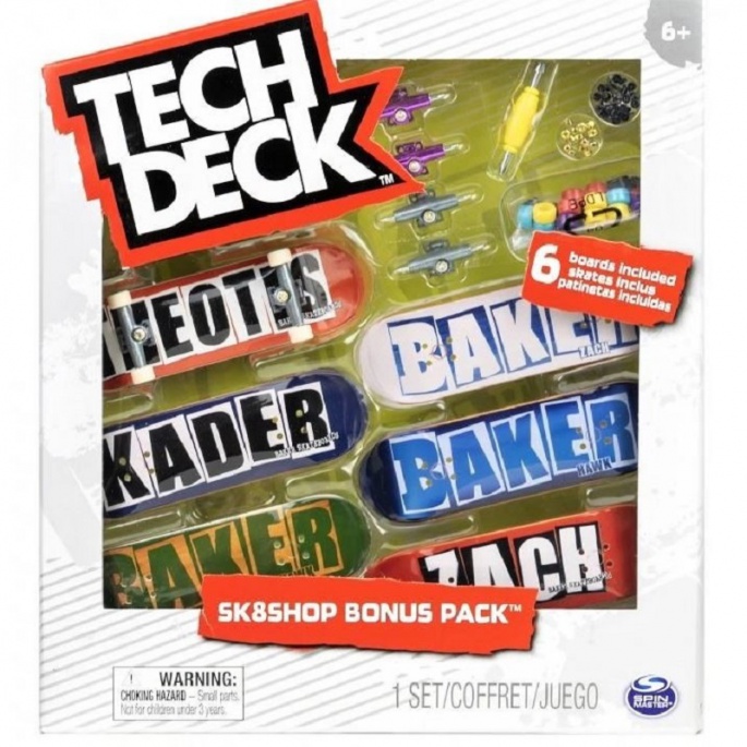 Tech Deck skateshop 6 pezzi con accessori Baker
