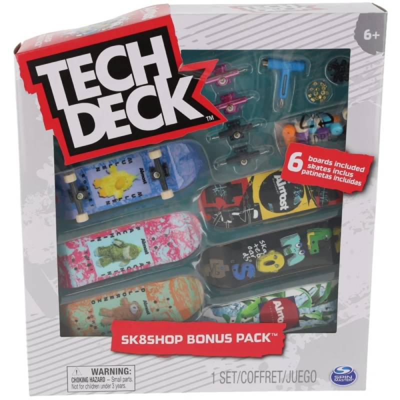 Tech Deck skateshop 6 pezzi con accessori Almost