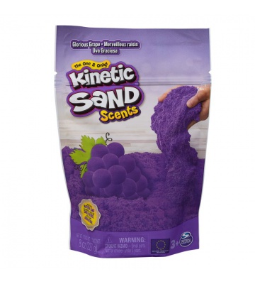 Confezione di Kinetic Sand con profumo di uva fruttata