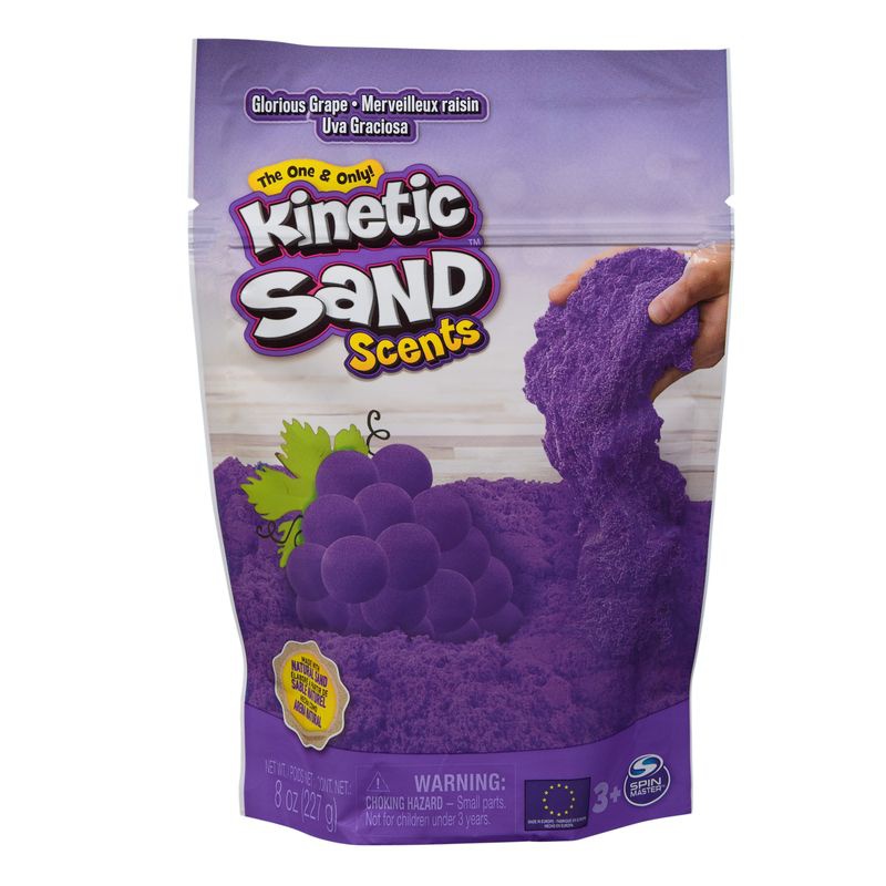 Confezione di Kinetic Sand con profumo di uva fruttata