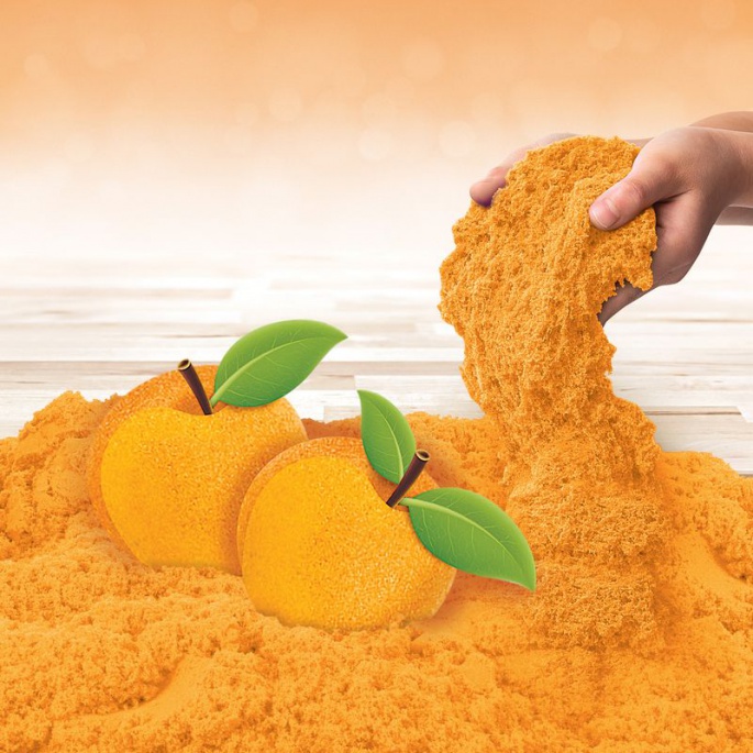 Confezione di Kinetic Sand con profumi di frutta pesca