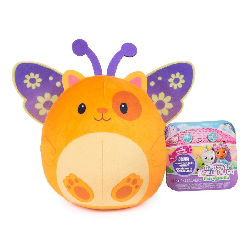 La casa delle bambole di Gabby criceto di peluche arancione con suoni 14 cm