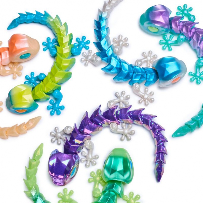 CrystaLynx Dragons geco flessibile 30 cm