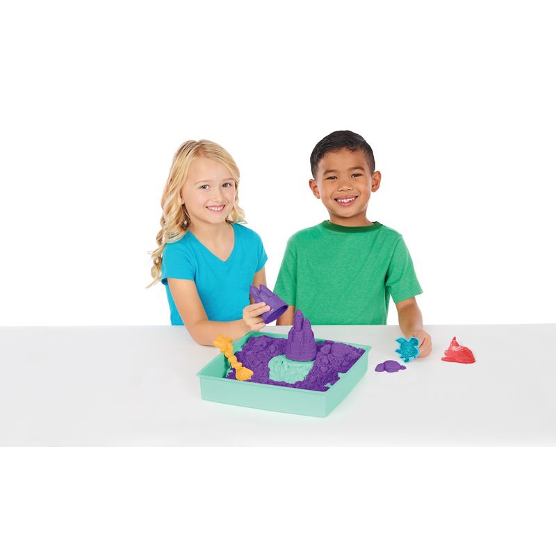 Kinetic Sand scatola di sabbia liquida con sottopentola viola