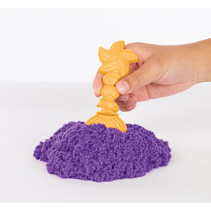 Kinetic Sand scatola di sabbia liquida con sottopentola viola
