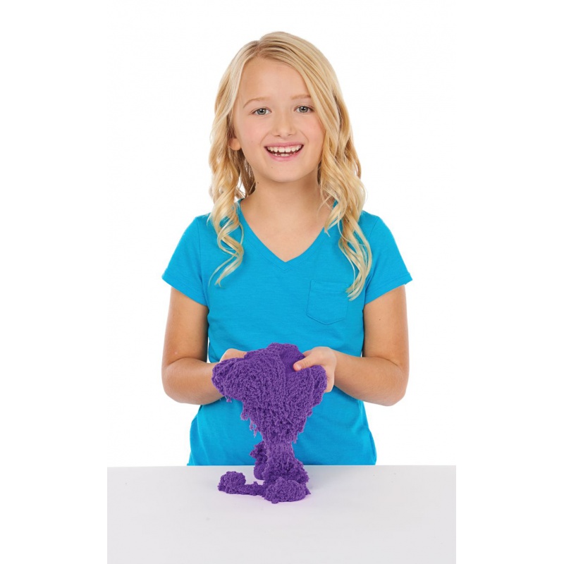 Kinetic Sand scatola di sabbia liquida con sottopentola viola