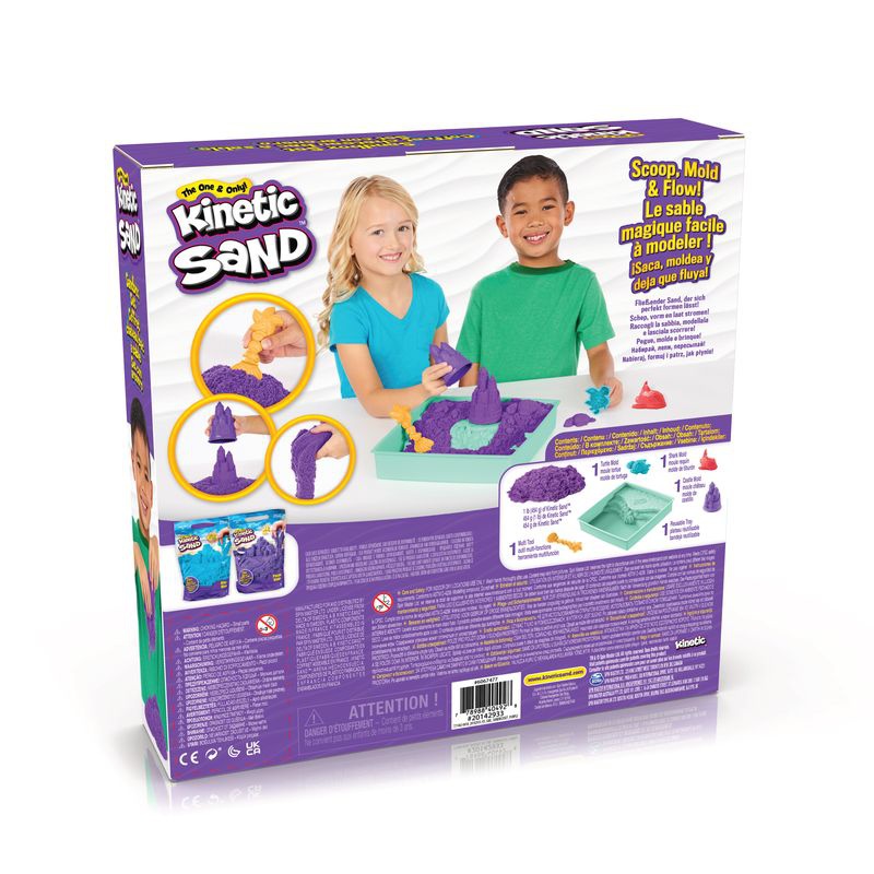 Kinetic Sand scatola di sabbia liquida con sottopentola viola